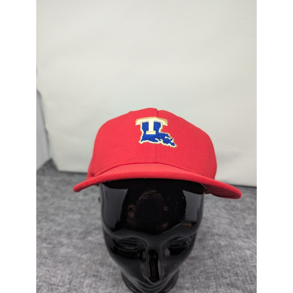 Vintage‎ Louisiana Tech Bulldogs Hat AJD Red Logo Nylon Double Knit Made in USA